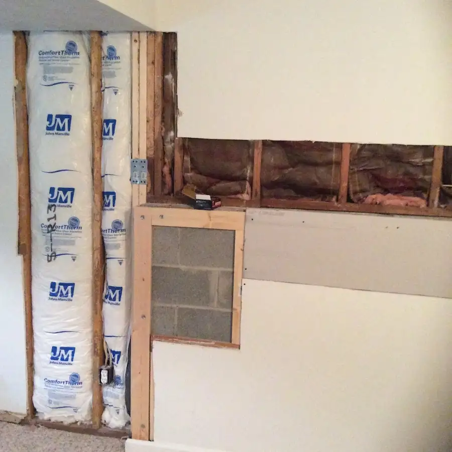 Wall insulation replacement during Odor Removal & Deodorization in Streamwood